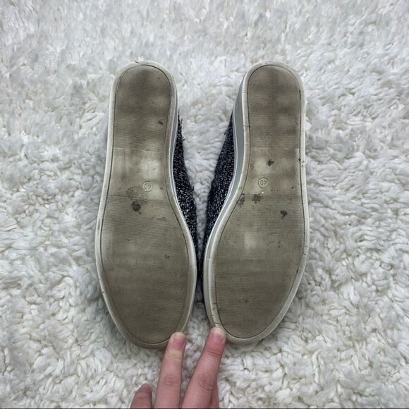 Kurt Geiger Lizard Tweed Platform Slip on Sneakers - Picture 6 of 10